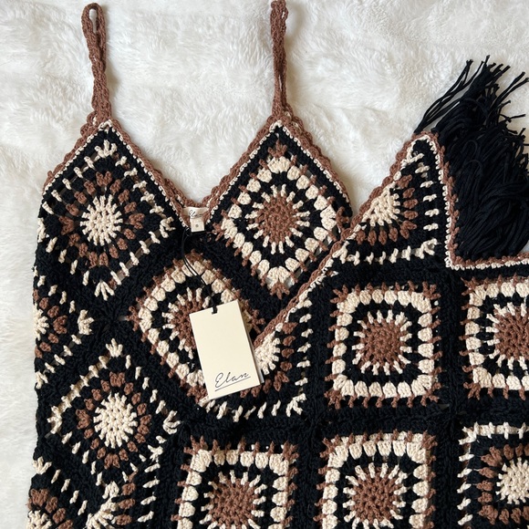 Elan long crochet tassel dress - Picture 6 of 6